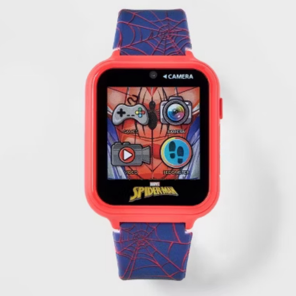 Kids' Marvel Spider-Man Interactive Smart Watch - Blue/Red: Digital Display,